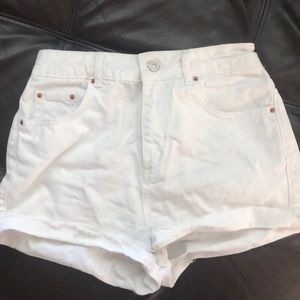 Topshop Mono white MOM shorts